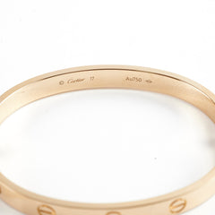 Cartier Love Bracelet Size 17 Yellow Gold 2021