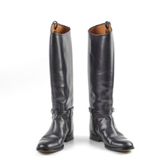 Gucci Knee High Boots Ribot Black 38