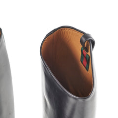 Gucci Knee High Boots Ribot Black 38