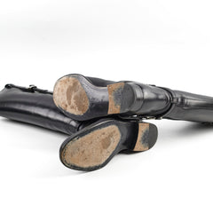 Gucci Knee High Boots Ribot Black 38