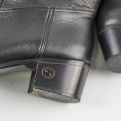 Gucci GG Knee High Heeled Boots Black 38