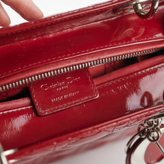 Dior Patent Lady Dior Medium Red