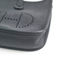 Hermes Mini Evelyn Clemence Black C Stamp