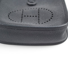 Hermes Mini Evelyn Clemence Black C Stamp