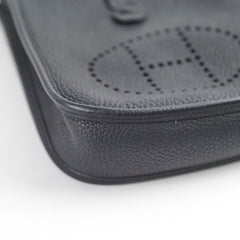 Hermes Mini Evelyn Clemence Black C Stamp