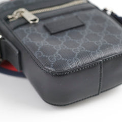 Gucci GG Supreme Messenger Bag Dark Grey