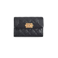 Chanel Caviar Boy Key Holder Black