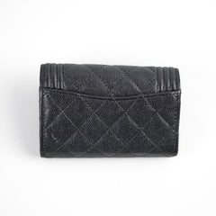 Chanel Caviar Boy Key Holder Black