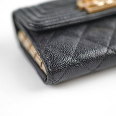 Chanel Caviar Boy Key Holder Black