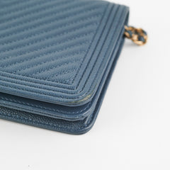 Chanel Wallet On Chain Chevron Caviar Navy GHW
