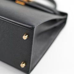 Hermes Kelly 28 Epsom Black C Stamp