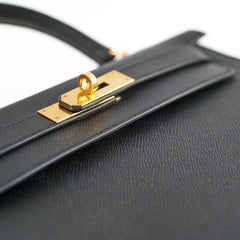 Hermes Kelly 28 Epsom Black C Stamp