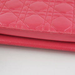 Dior Wallet On Chain Lambskin Pink