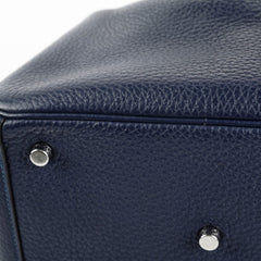 Hermes Lindy 26 Bleu Sapphire Clemence - Stamp Q Square