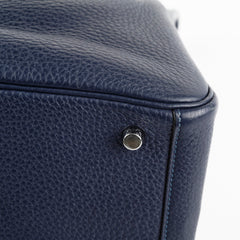 Hermes Lindy 26 Bleu Sapphire Clemence - Stamp Q Square