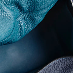 Hermes Lindy 26 Bleu Sapphire Clemence - Stamp Q Square