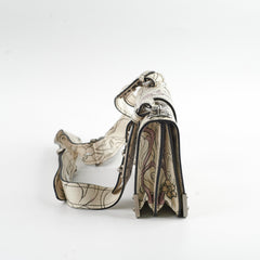 Prada Glace Rabbit-Print Calf Crossbody Bag