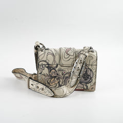 Prada Glace Rabbit-Print Calf Crossbody Bag