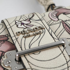 Prada Glace Rabbit-Print Calf Crossbody Bag