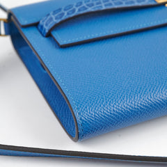 Hermes Kelly To Go Epsom/Alligator Mykonos/Bleu Zellige 2021