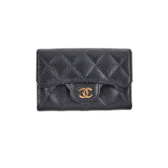 Chanel Flap Card Holder Caviar Black 29 Series