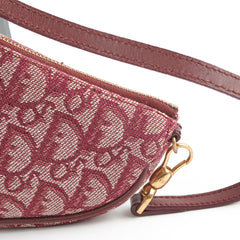 Christian Dior Mini Vintage Saddle Shoulder Bag Burgundy
