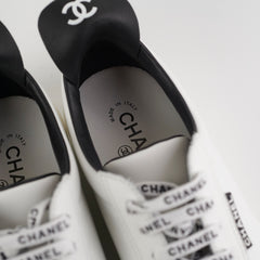 Chanel Laceup Sneakers White Size 40