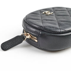 Chanel Caviar Round Coin Purse Black