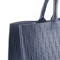 Dior Large Leather Book Tote Navy
