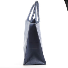 Dior Large Leather Book Tote Navy