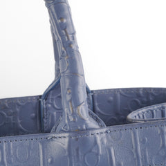 Dior Large Leather Book Tote Navy