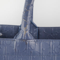Dior Large Leather Book Tote Navy