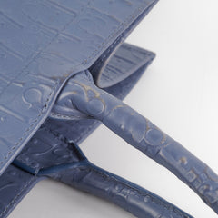 Dior Large Leather Book Tote Navy