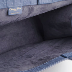 Dior Large Leather Book Tote Navy