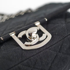 Chanel Fabric Shoulder Flap Bag Black