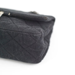 Chanel Fabric Shoulder Flap Bag Black