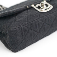 Chanel Fabric Shoulder Flap Bag Black