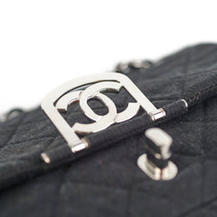 Chanel Fabric Shoulder Flap Bag Black