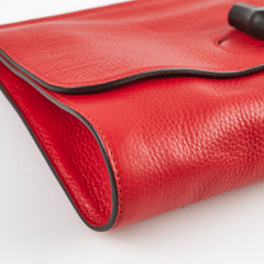 Gucci Bamboo Large Clutch Red