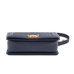 Chanel Caviar Old Medium Boy Navy 25 Series