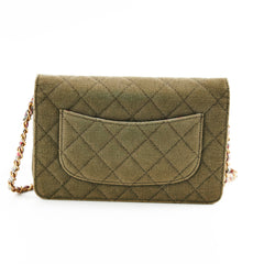 Chanel Wallet On Chain WOC Khaki Denim