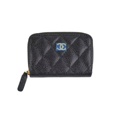 Chanel Zip Cardholder Black Caviar