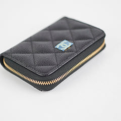 Chanel Zip Cardholder Black Caviar