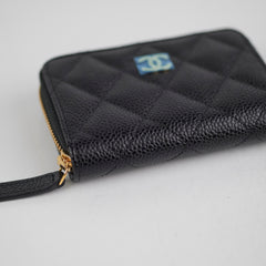 Chanel Zip Cardholder Black Caviar
