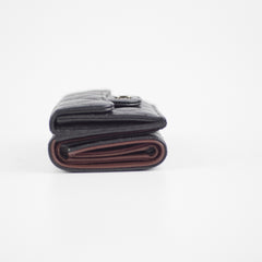 Chanel Compact Wallet Caviar Black