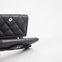 Chanel Compact Wallet Caviar Black
