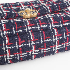 Chanel 19 Small Tweed Navy Bag