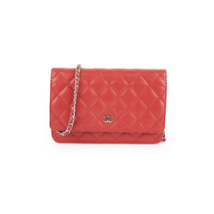 Chanel WOC Wallet On Chain Caviar Red