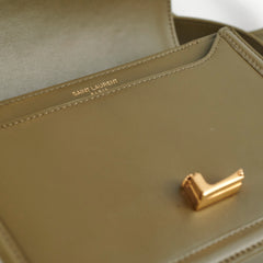 Saint Laurent Solferino Small Satchel Crossbody Olive Khaki