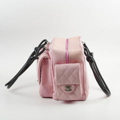 Chanel Vintage Lambskin Reporter Bag Pink